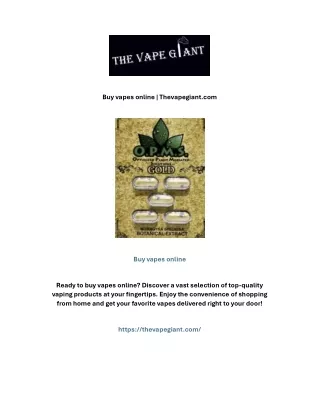 Buy vapes online | Thevapegiant.com