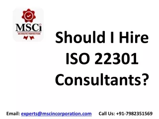 Should I Hire ISO 22301 Consultants