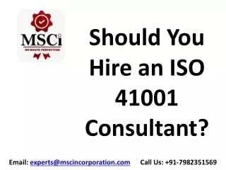 Should You Hire an ISO 41001 Consultant