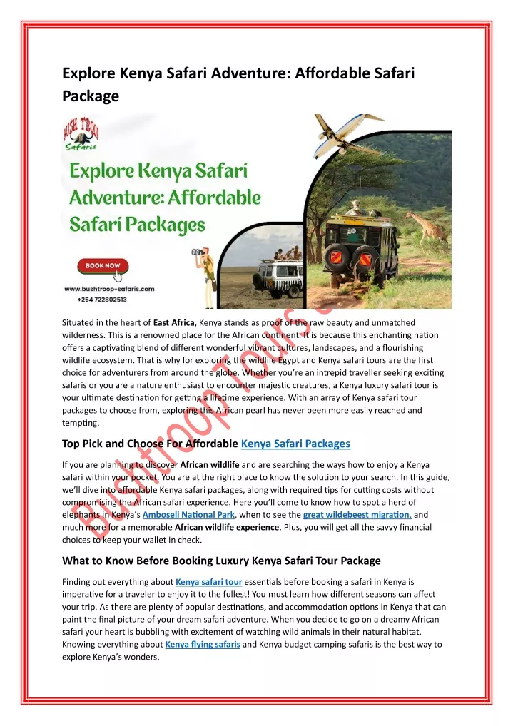 explore kenya safari adventure affordable safari