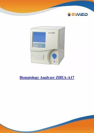 Hematology Analyzer ZHEA-A17