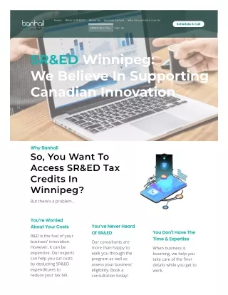 SR&ED Consulting in Winnipeg