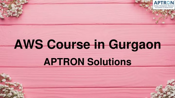 aws course in gurgaon