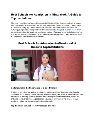 best schools for admission in ghaziabad a guide