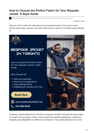 how to choose the perfect fabric for your bespoke
