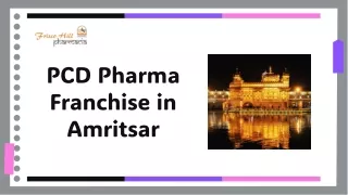 Pcd Pharma Franchise In Amritsar