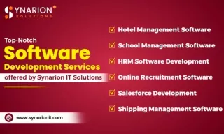 Top Notch Software Development Services offered by Synarion IT Solutions