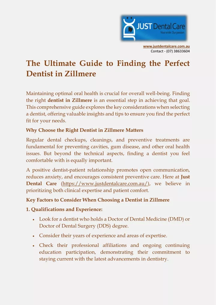 the ultimate guide to finding the perfect dentist