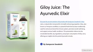 Giloy Ayurvedic Juice: Powerful Elixir for Wellness & Immunity