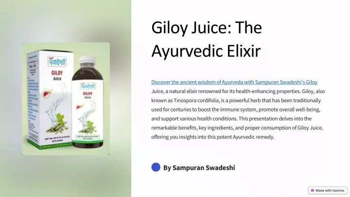 giloy juice the ayurvedic elixir