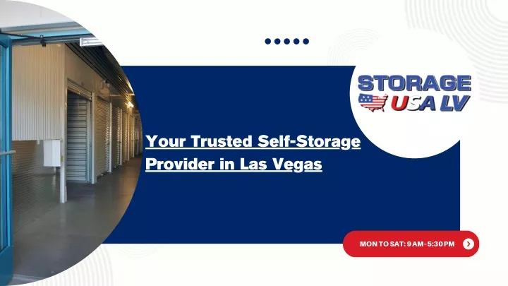 your trusted self storage provider in las vegas