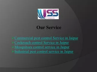 Reliable Commercial Pest Control in Jaipur - USSPestCon Services