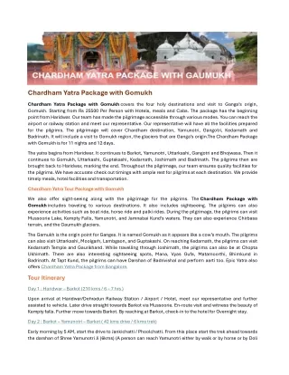 chardham yatra package with gomukh