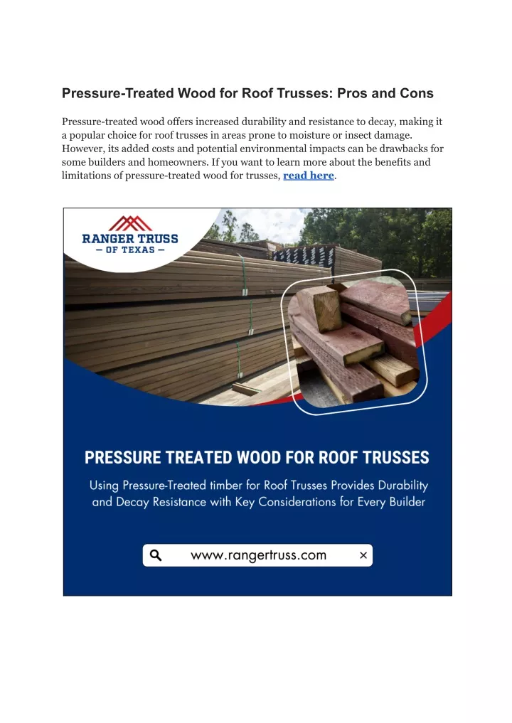 PPT PressureTreated Wood for Roof Trusses_ Pros and Cons PowerPoint
