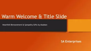 warm welcome title slide