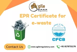 EPR certificate for e-waste