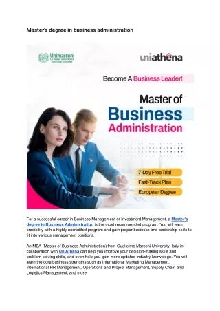 Master's degree in business administration (1)
