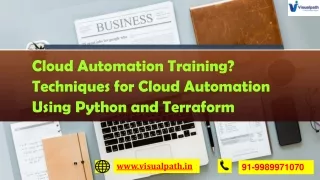 Aws Automation With Terraform Training - Cloud Automation Certification Online Training