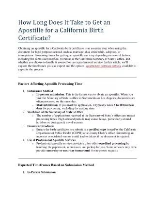 apostille birth certificate california