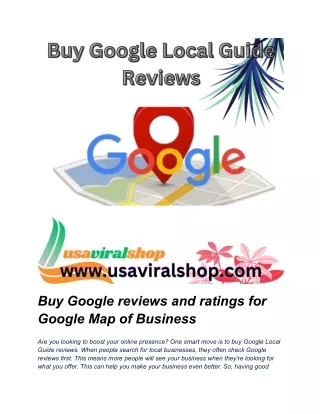 Buy Google reviews and ratings for Google Map of Business