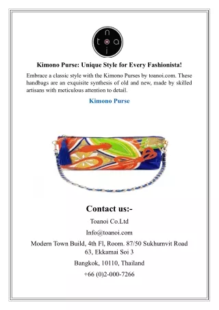 kimono purse unique style for every fashionista