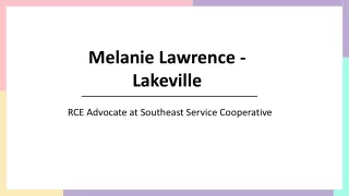 Melanie Lawrence - Lakeville - A Dynamic and Visionary Leader