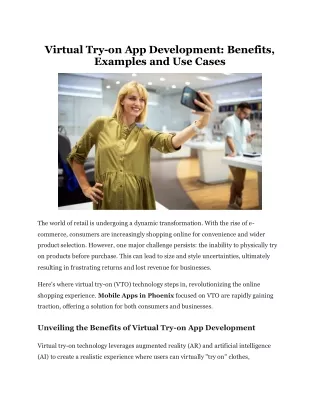 Virtual Try-on App Development Benefits, Examples and Use Cases