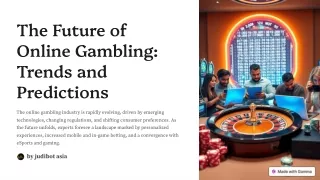 The Future of Online Gambling Trends and Predictions