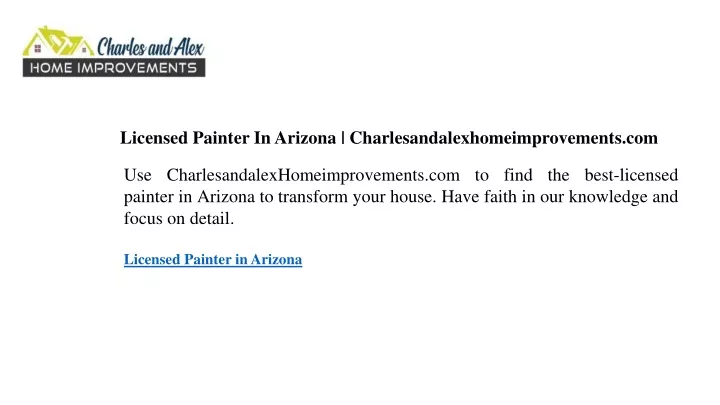 licensed painter in arizona