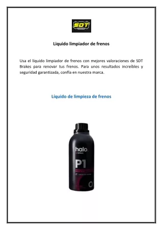 Liquido limpiador de frenos