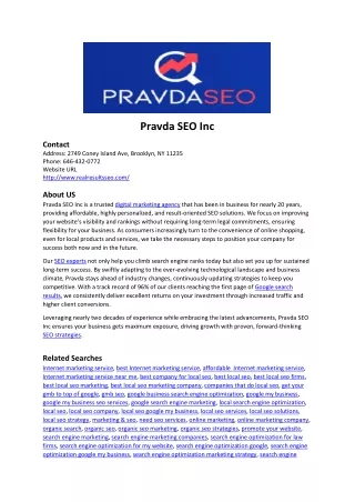 Pravda SEO Inc