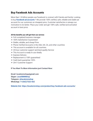 buy facebook ads accounts
