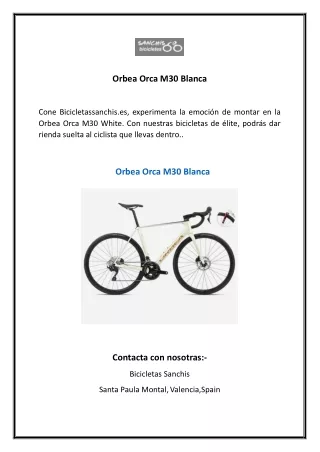 Orbea Orca M30 Blanca