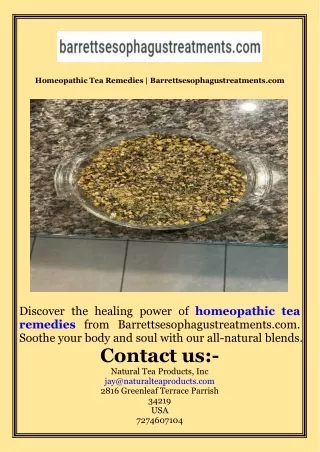 Homeopathic Tea Remedies  Barrettsesophagustreatments.com