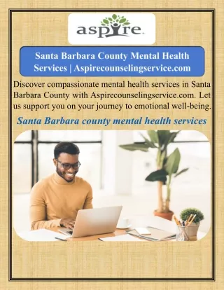 Santa Barbara County Mental Health Services   Aspirecounselingservice.com