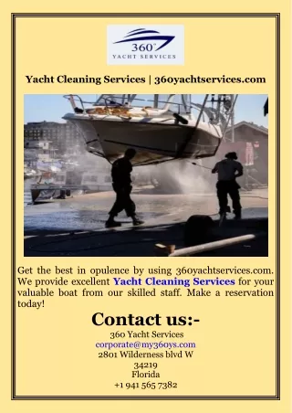 Yacht Cleaning Services  360yachtservices.com
