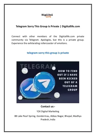 Telegram Sorry This Group Is Private Digiitallife