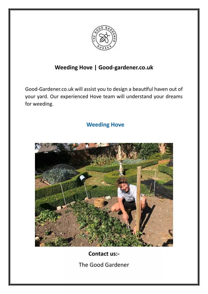 weeding hove good gardener co uk