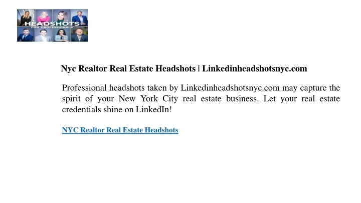 nyc realtor real estate headshots