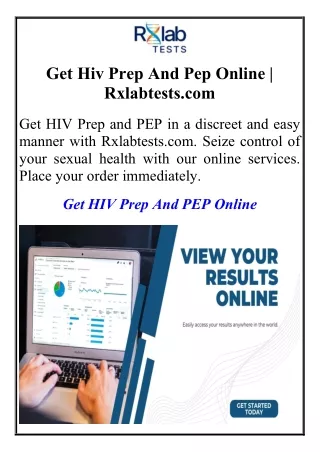 get hiv prep and pep online rxlabtests com