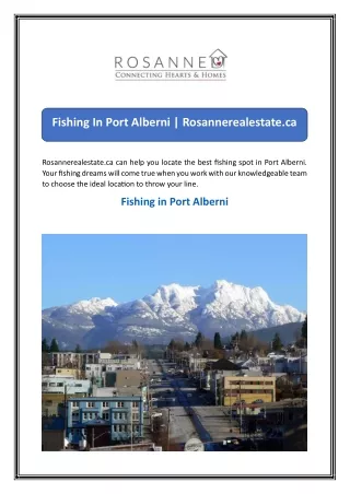 Fishing In Port Alberni  Rosannerealestate.ca