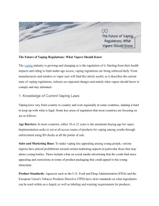 The Future of Vaping Regulations_ What Vapers Should Know