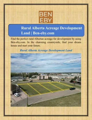 Rural Alberta Acreage Development Land | Ben-eby.com