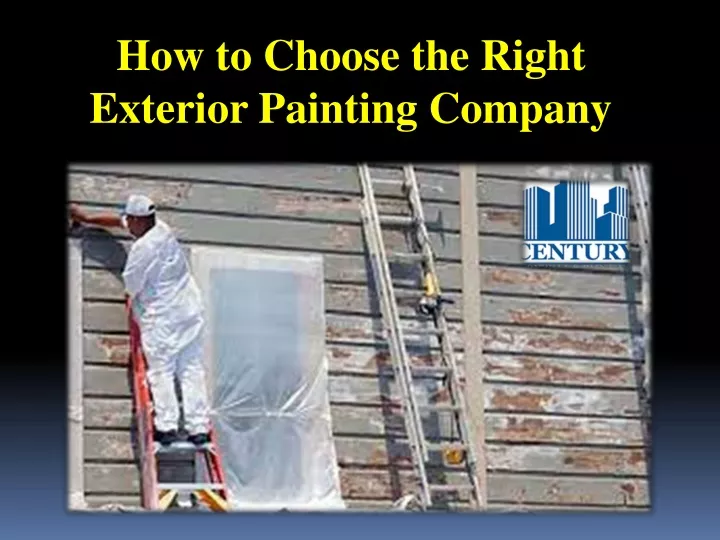 how to choose the right exterior painting company