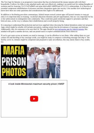 the text app for inmates is an progressive
