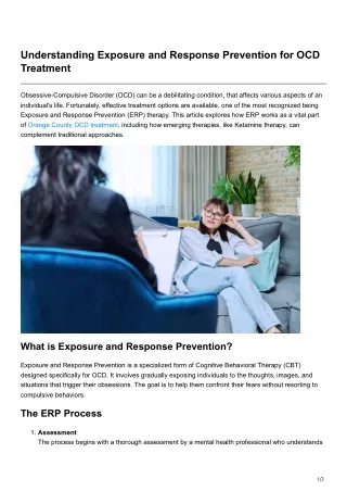 Understanding Exposure and Response Prevention for OCD Treatment