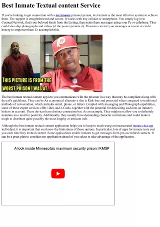 Best Inmate Textual content Services