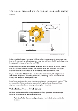 The Role of Process Flow Diagrams in Business Efficiency