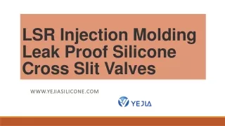 LSR Injection Molding Leak Proof Silicone Cross Slit Valves