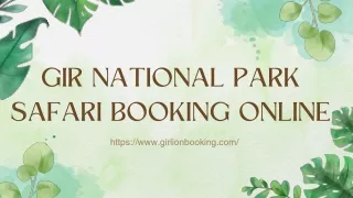 gir national park safari booking online